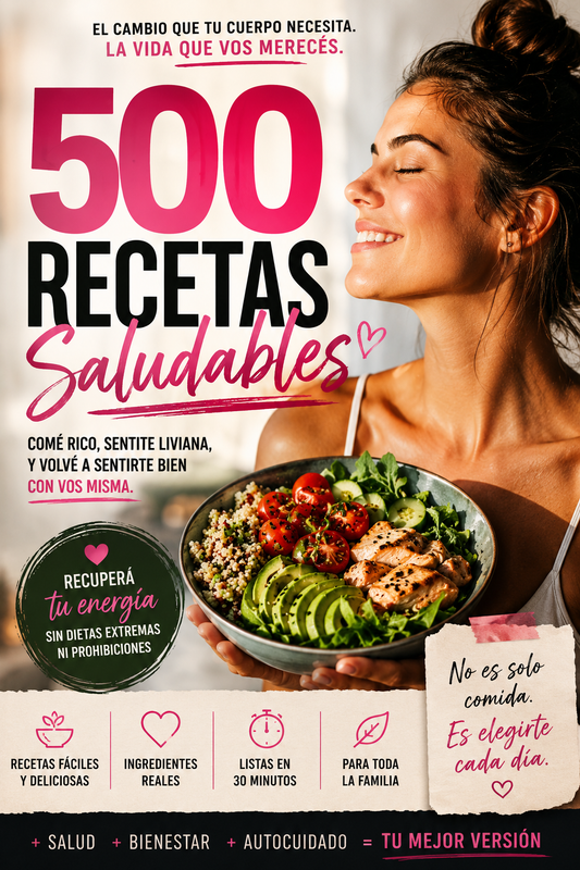 500 Recetas Anti Inflamación: Comé Rico y Recuperá Tu Bienestar